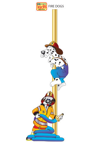 Clinton 05-CC Fire Dogs Wall Sticker | QuinceMedical.com