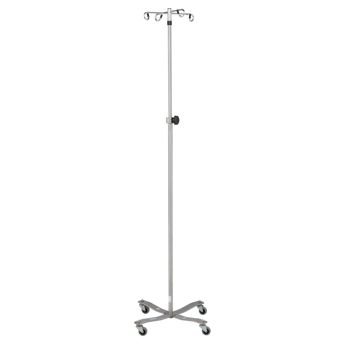 Blickman 1410SS-4 4-Leg Stainless Steel IV Stand, Tru-Loc, 4 Hooks | QuinceMedical.com