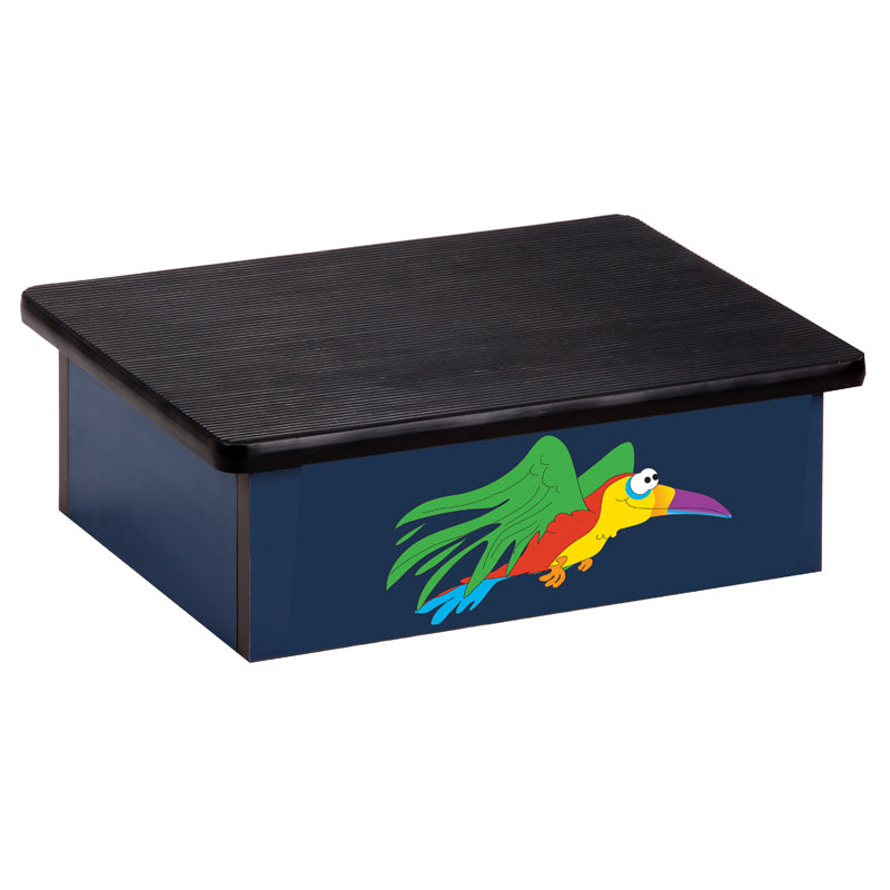 Clinton 10-RPB Rainforest Parrot Blue Laminate Step Stool | QuinceMedical.com