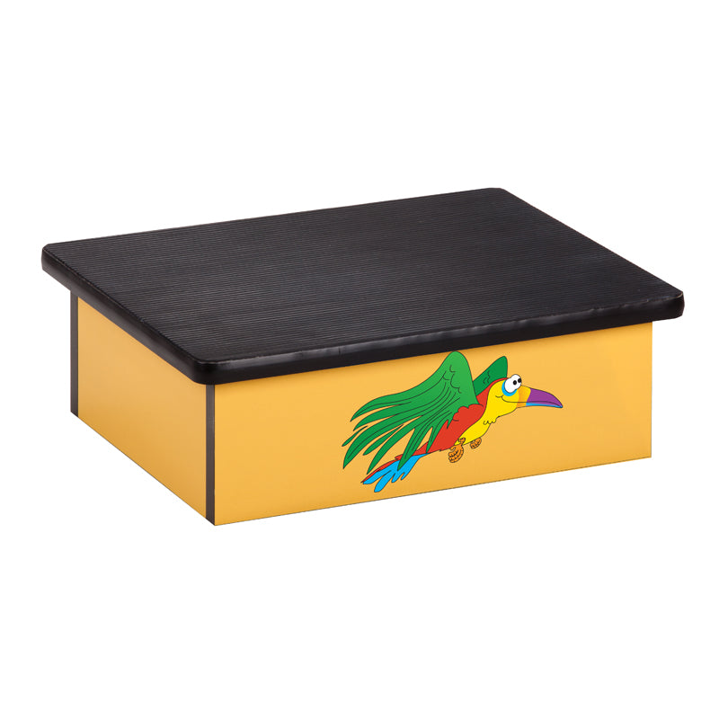 Clinton 10-R Rainforest Parrot Yellow Laminate Step Stool | QuinceMedical.com