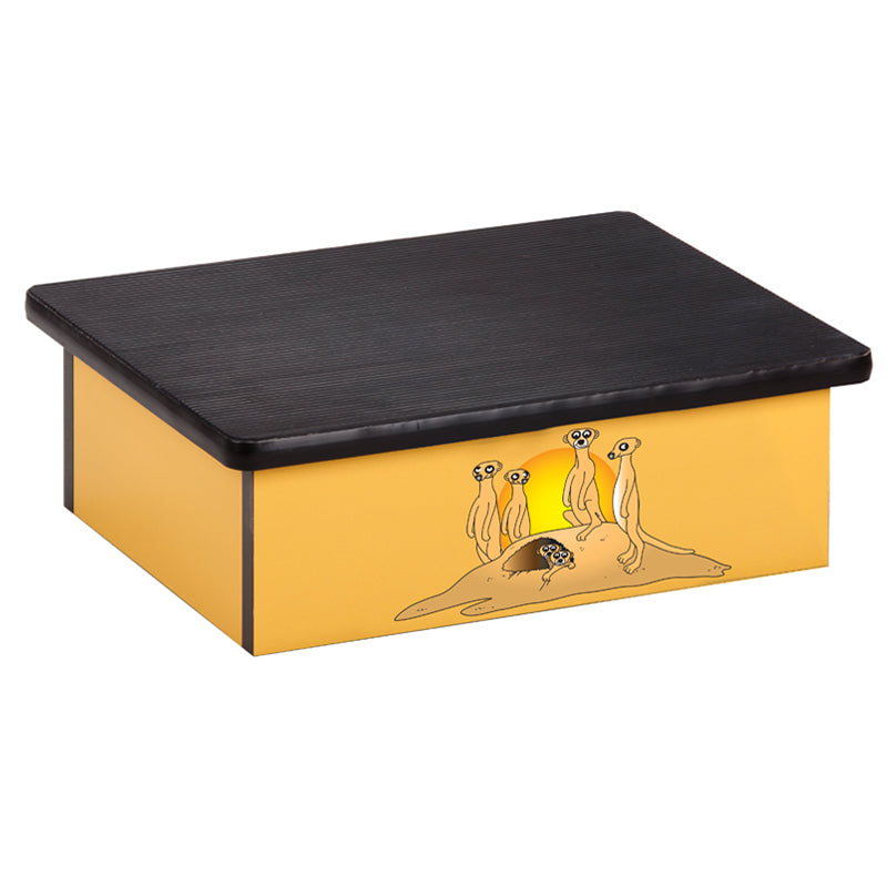 Clinton 10-SM Serengeti Meerkats Yellow Laminate Step Stool | QuinceMedical.com