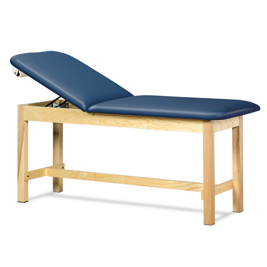 Clinton 1010-E Classic Express Treatment Table with Adjustable Backrest — Royal Blue upholstery