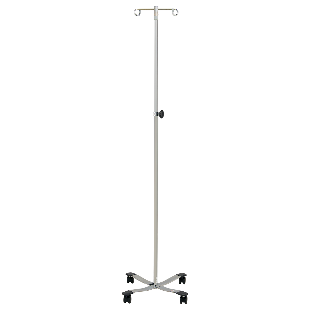 Blickman 1310 Heavyweight 4-Leg Chrome IV Stand, Tru-Loc, 2 Removable Hooks | QuinceMedical.com