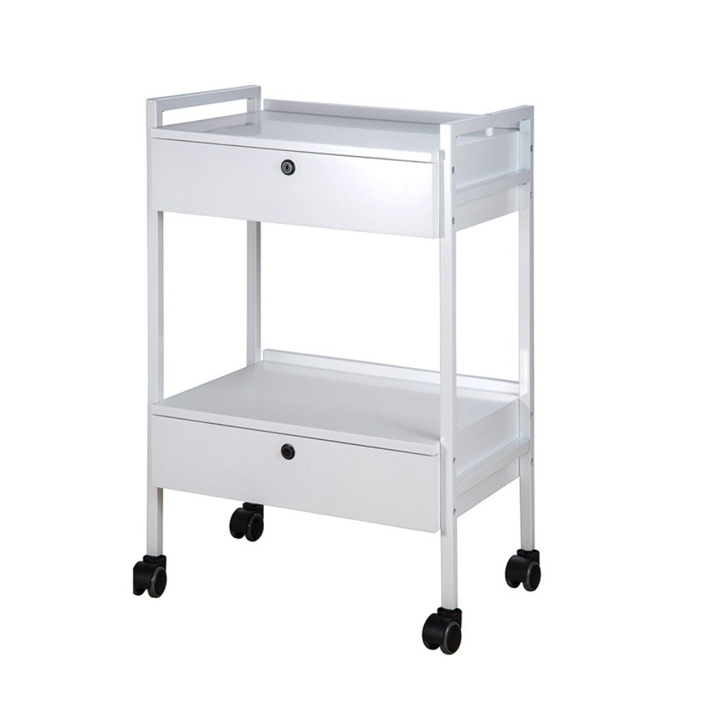 SilverFox 1019 Trolley Table with Lockable Drawers