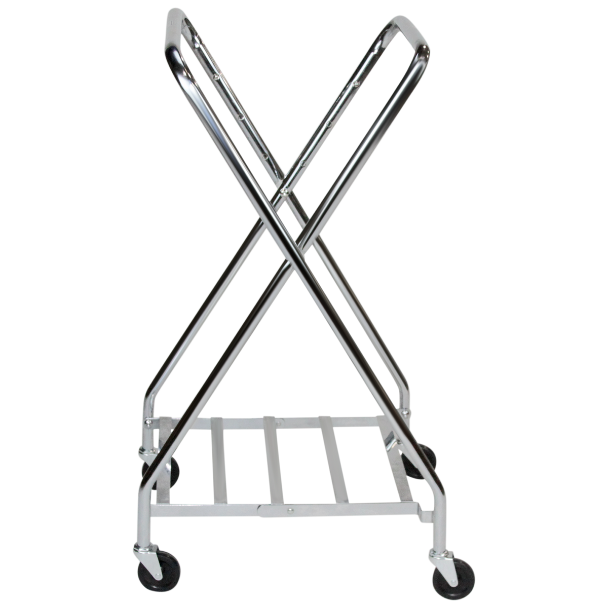 Blickman 2230 Folding Adjustable Chrome Linen Hamper, Fits 18", 22" and 25" Bags | QuinceMedical.com