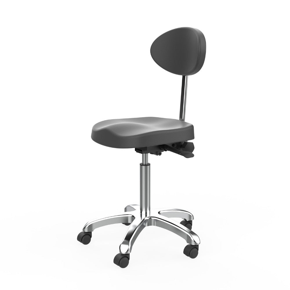 SilverFox 1025E Ergonomic Adjustable Backrest Stool