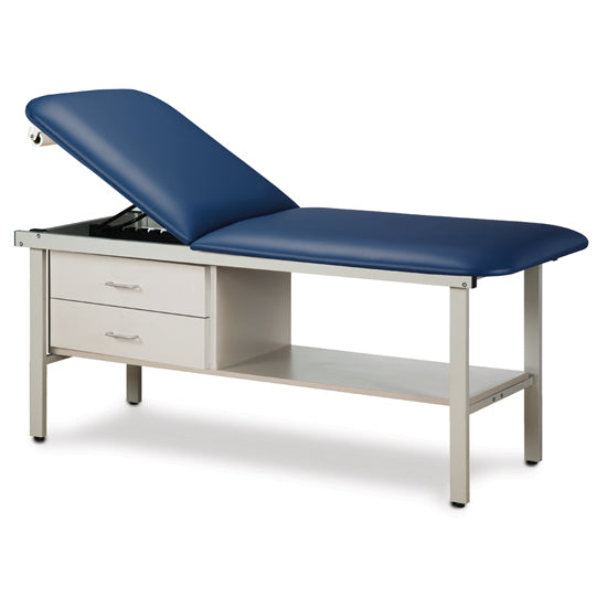 Clinton 3013-E Alpha Express Treatment Table with Drawers — Royal Blue upholstery