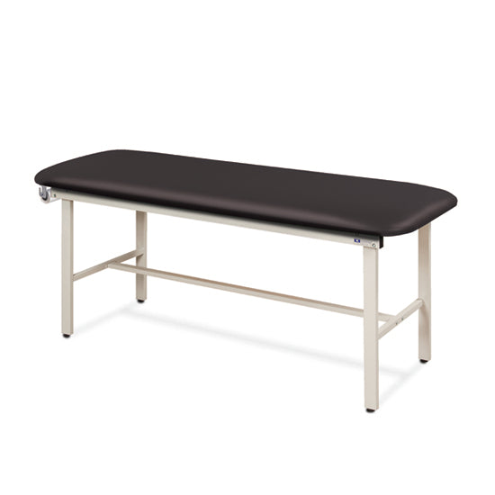 Clinton 3100-E Alpha Express Flat Top Treatment Table — Black upholstery