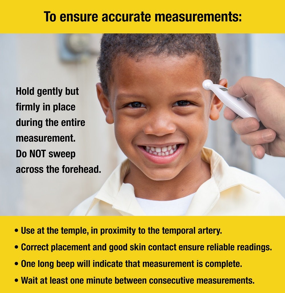 Adtemp™ Temple Touch Digital Thermometer Display Package, 12/pk (US Only)