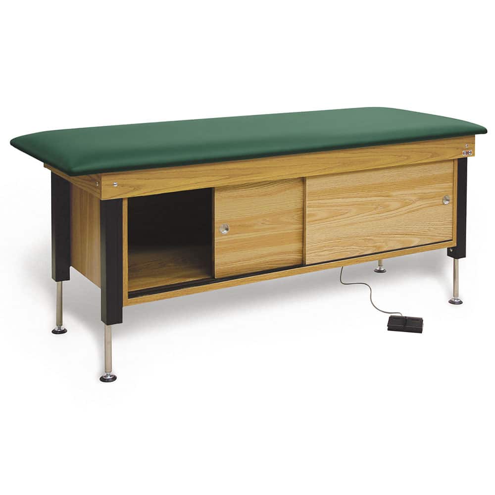 Hausmann 30″x78″ Bariatric Electric Hi-Lo Treatment Table with Sliding Cabinet Doors | QuinceMedical.com