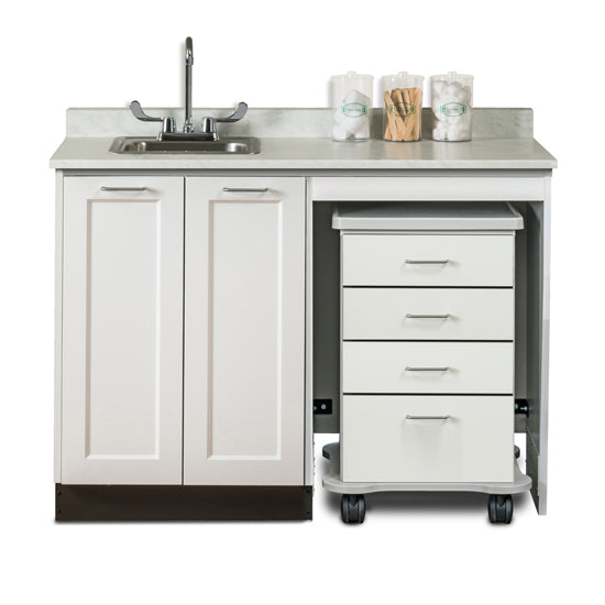 Clinton 58048R 48" Fashion Finish, Cart-Mate Cabinet/Cart Right | QuinceMedical.com