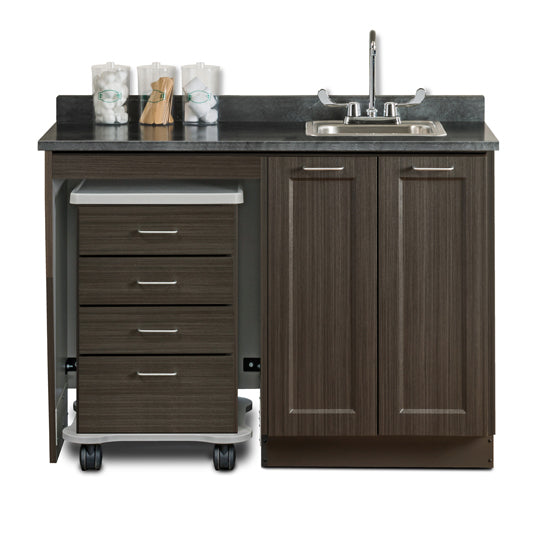 Clinton 58048L 48" Fashion Finish, Cart-Mate Cabinet/Cart Left | QuinceMedical.com