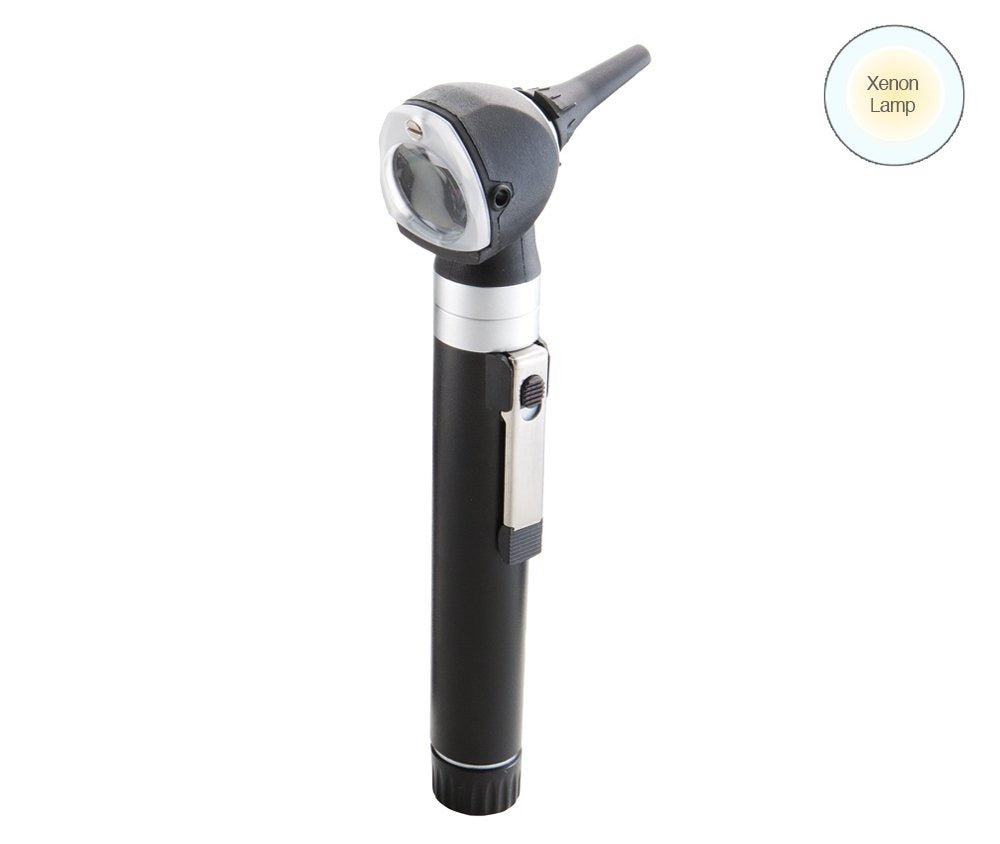 Pocket Otoscope 2.5v, LED, Hard, Black