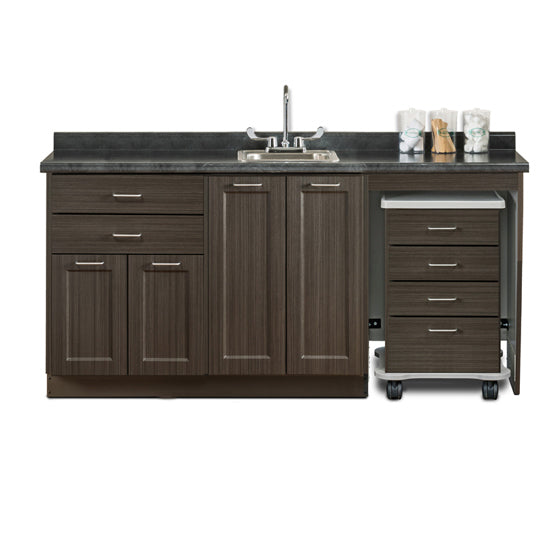 Clinton 58072MR 72" Fashion Finish, Cart-Mate Cabinet/Cart Right | QuinceMedical.com