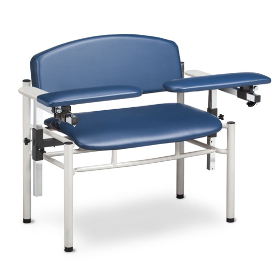 Clinton 6006-U SC Series, Extra-Wide, Padded, Blood Drawing Chair with Padded Flip Arms | QuinceMedical.com