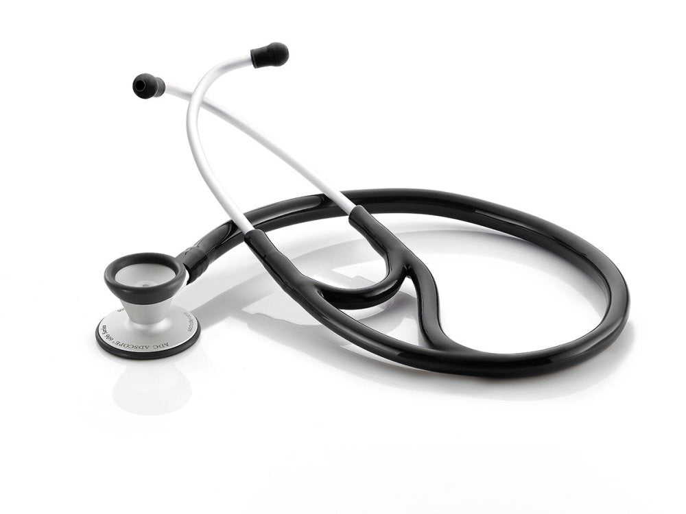 ADSCOPE Lightweight Cardiology Stethoscope, Black