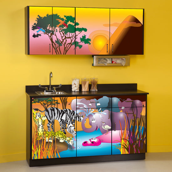 Clinton 6151-BW Serengeti Sunrise Cabinets | QuinceMedical.com