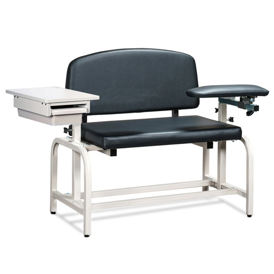 Clinton 66002 Lab X Series, Extra-Wide, Blood Chair with Padded Flip Arm and Drawer | QuinceMedical.com