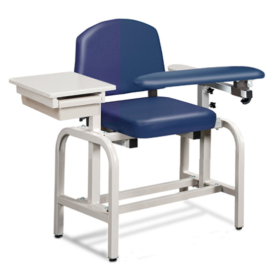 Clinton 66020 Lab X Series, Blood Drawing Chair with Padded Flip Arm and Drawer | QuinceMedical.com