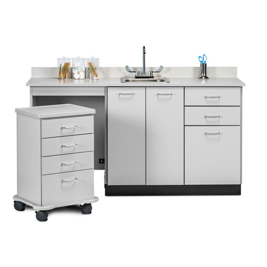 Clinton 48066ML 66" Cart-Mate Cabinet/Cart Left | QuinceMedical.com