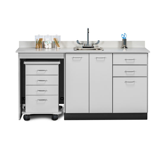 Clinton 48066ML 66" Cart-Mate Cabinet/Cart Left | QuinceMedical.com