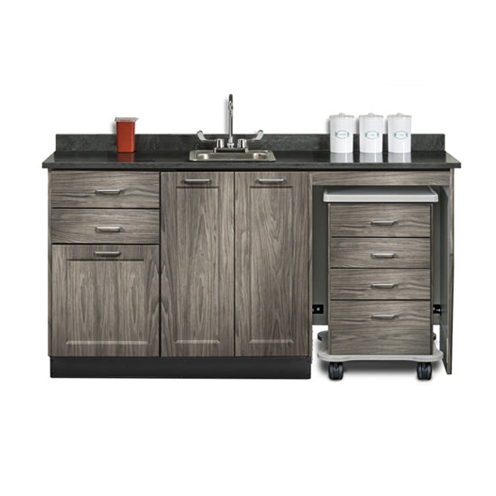 Clinton 58066MR 66" Fashion Finish, Cart-Mate Cabinet/Cart Right | QuinceMedical.com
