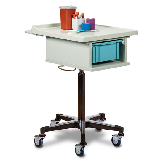 Clinton 67100 One-Bin Phlebotomy Cart | QuinceMedical.com
