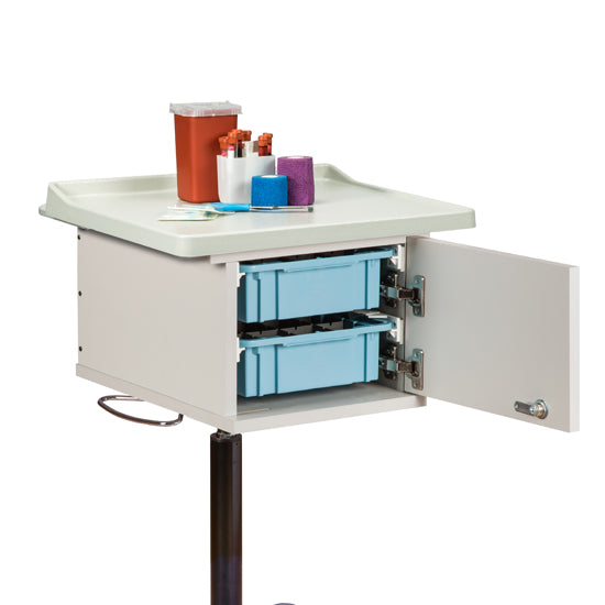 Clinton 67200 Two-Bin Phlebotomy Cart | QuinceMedical.com
