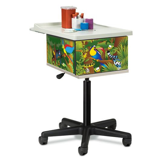 Clinton 67232 Rainforest Follies, 2-Bin, Phlebotomy Cart | QuinceMedical.com