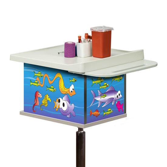 Clinton 67236 Ocean Commotion, 2-Bin, Phlebotomy Cart | QuinceMedical.com