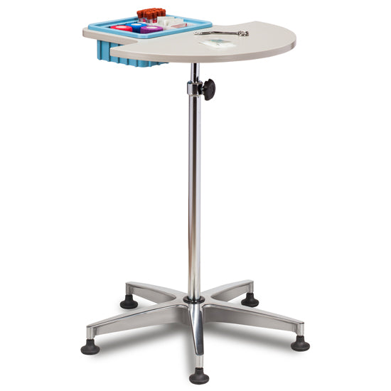 Clinton 6950 Half Round, Stationary, ClintonClean™ Phlebotomy Stand | QuinceMedical.com
