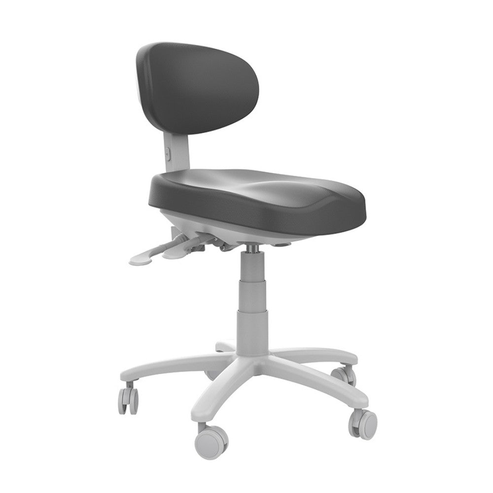 SilverFox 8C01 Adjustable Rolling Spa Stool with Back Support