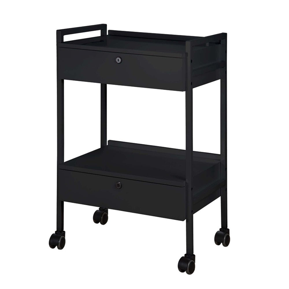SilverFox 1019 Trolley Table with Lockable Drawers