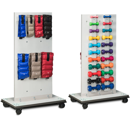 Clinton 7027-F Mobile Cuff Weight and Dumbbell Rac | QuinceMedical.com