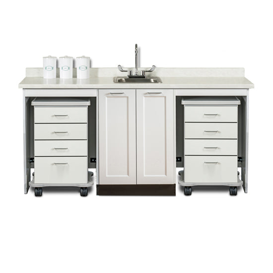 Clinton 58072D 72" Fashion Finish, Dual, Cart-Mate Cabinet | QuinceMedical.com