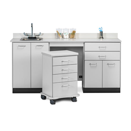 Clinton 48072SL 72" Cart-Mate, Split Cabinet | QuinceMedical.com