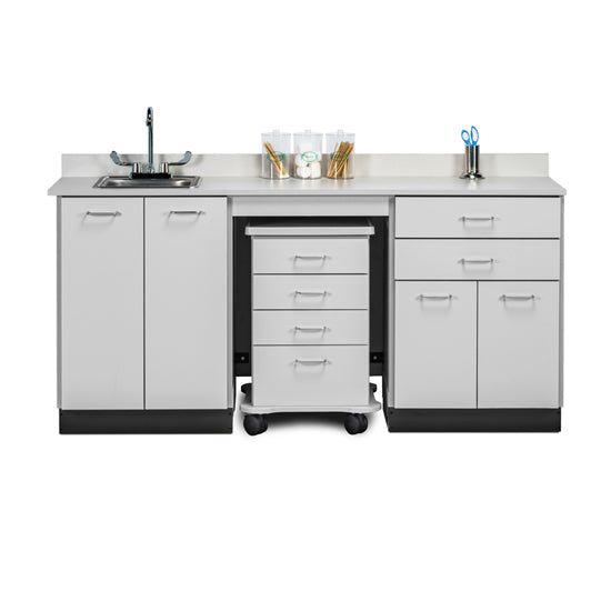 Clinton 48072SL 72" Cart-Mate, Split Cabinet | QuinceMedical.com