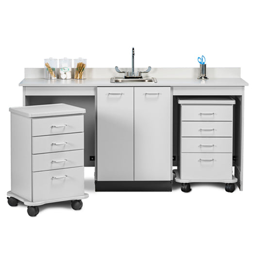Clinton 48072D 72" Dual, Cart-Mate Cabinet | QuinceMedical.com