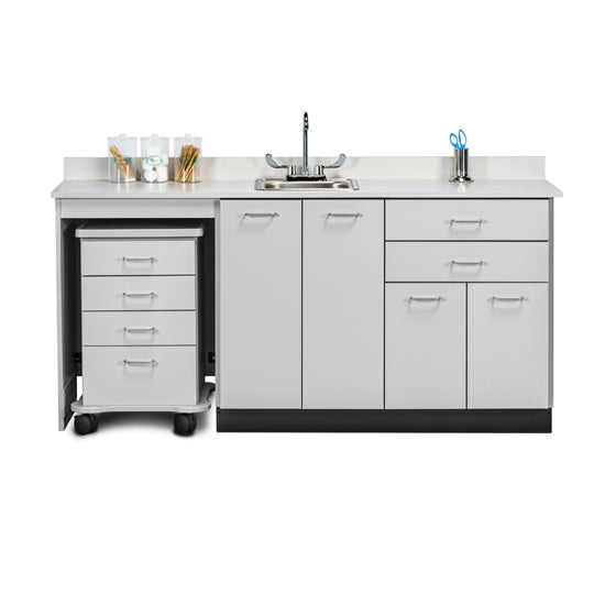Clinton 48072ML 72" Cart-Mate Cabinet/Cart Left | QuinceMedical.com