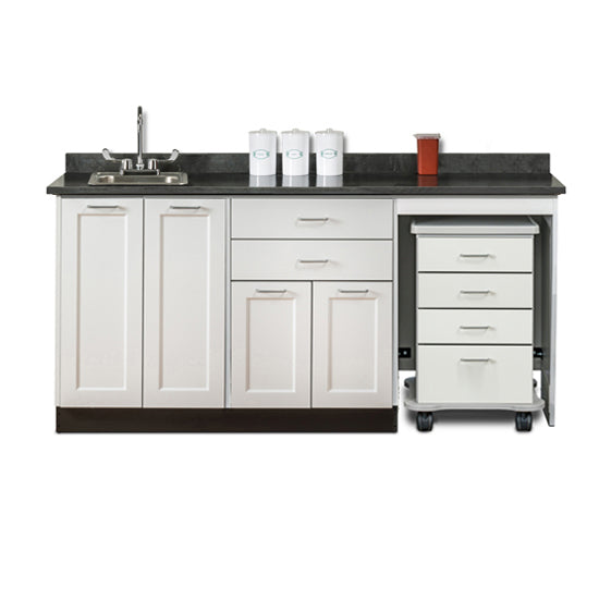 Clinton 58072R 72" Fashion Finish, Cart-Mate Cabinet/Cart Right | QuinceMedical.com