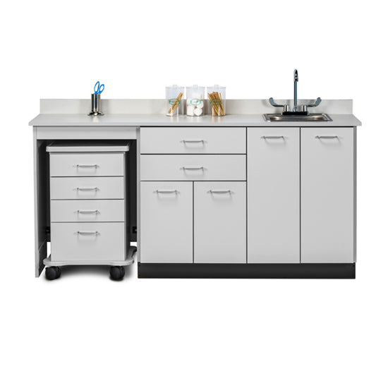 Clinton 48072L 72" Cart-Mate Cabinet/Cart Left | QuinceMedical.com
