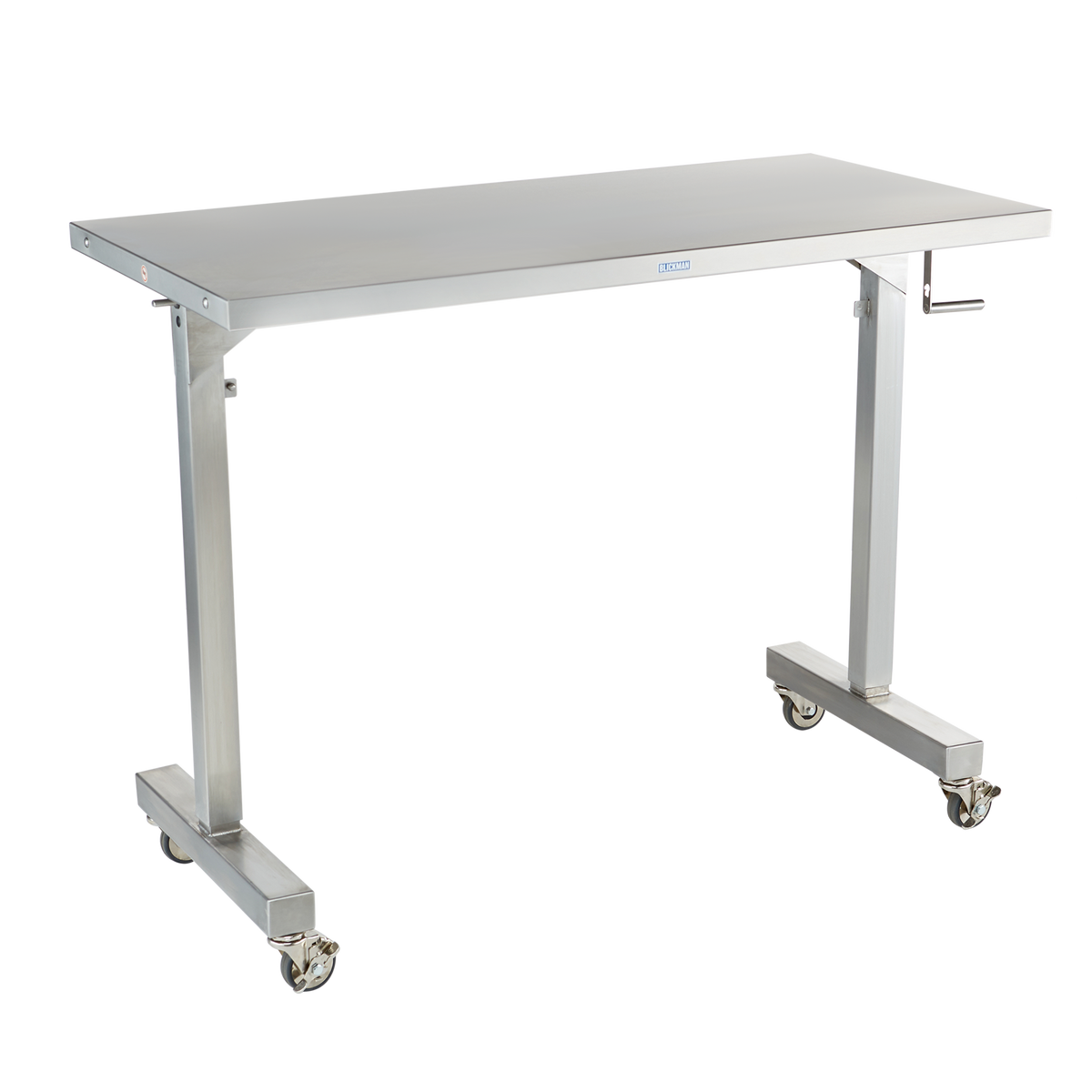 Blickman 7892SS-O Georgetown Height-Adjustable Stainless Steel Instrument Table, 36"W x 20"D | QuinceMedical.com