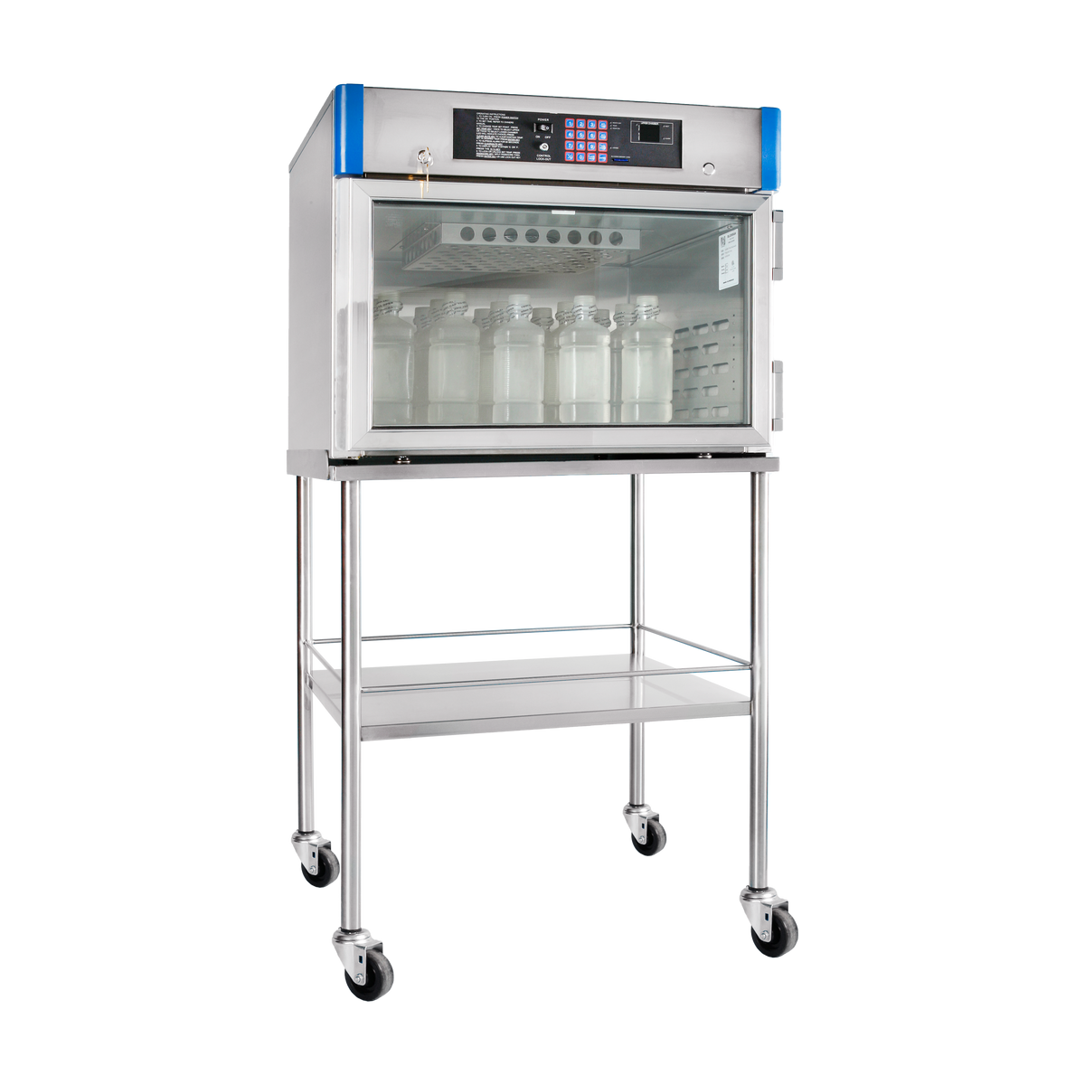 Blickman 3026SS Mobile Stand for Tabletop Warming Cabinet with Lower Shelf, 30"W x 26"D x 34"H | QuinceMedical.com