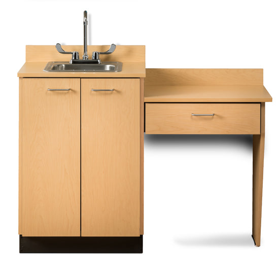 Clinton 8024-99 Base Cabinet Set with 2 Doors and Desk | QuinceMedical.com