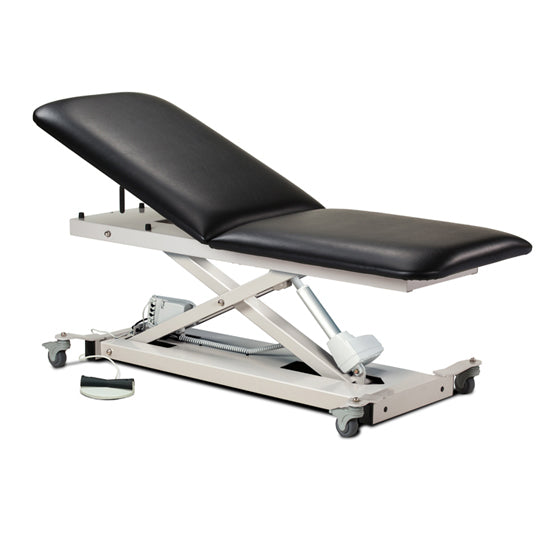 Clinton 8029987 Power XL 600, Open Base, Power Table with Adjustable Backrest with Casters | QuinceMedical.com