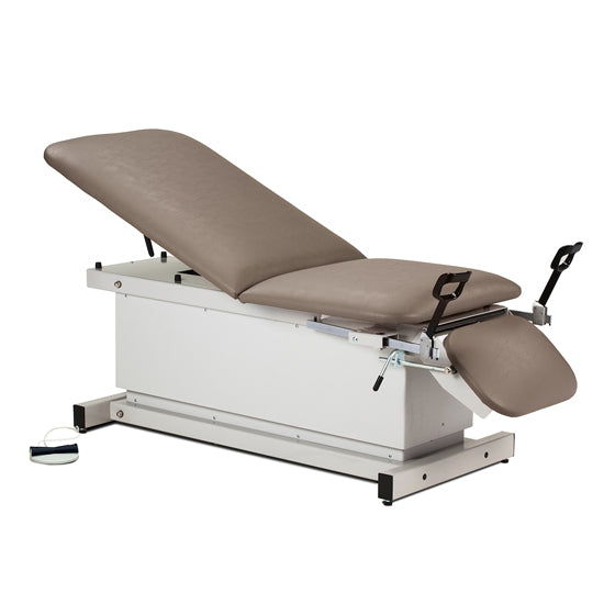 Clinton 81360 Power 500, Shrouded, Power Table with Stirrups, Adjustable Backrest and Footrest | QuinceMedical.com