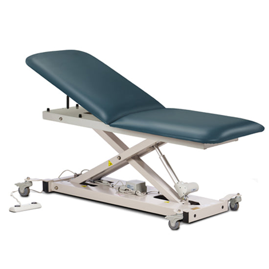 Clinton 82207 Power 400, Open Base, Power Table with Adjustable Backrest & Casters | QuinceMedical.com