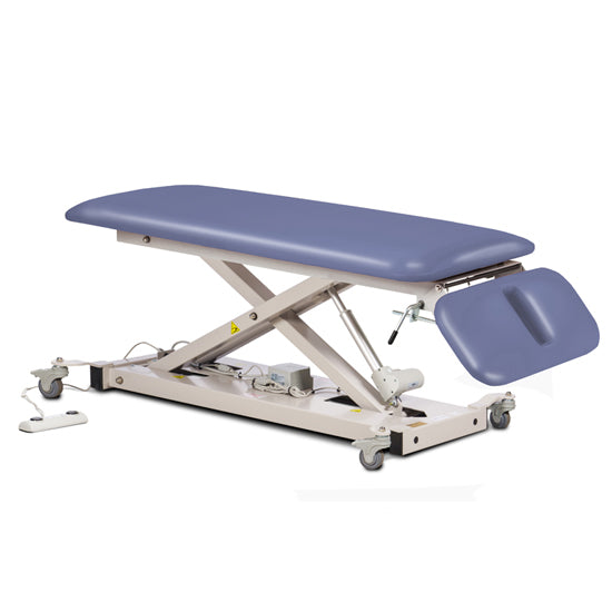 Clinton 82247 Power 400, Open Base, Power Table with Adjustable Backrest, Drop Section & Casters | QuinceMedical.com