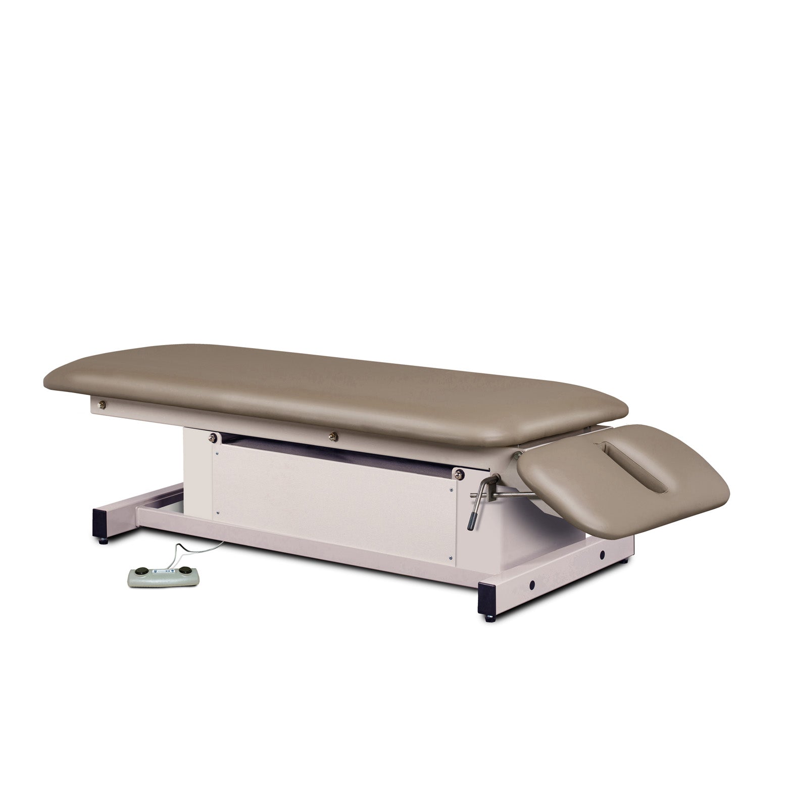Clinton 87220 Power-Glide, Hi-Lo, Treatment Table with Flat Top & Drop Section