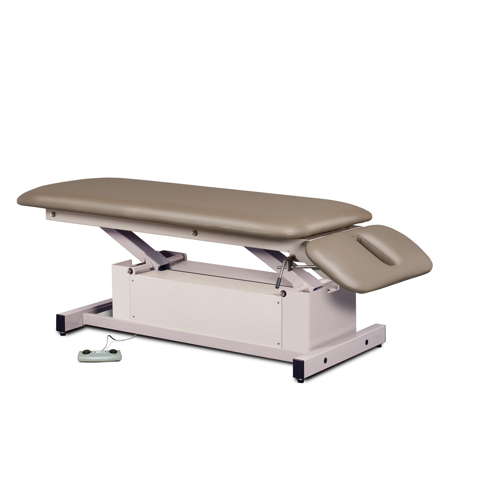 Clinton 87220 Power-Glide, Hi-Lo, Treatment Table with Flat Top & Drop Section